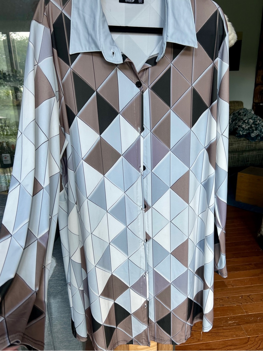 Geometric Print Shirt/Jacket/Dress